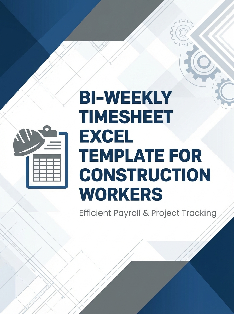 Bi-weekly Timesheet Excel Template for Construction Workers