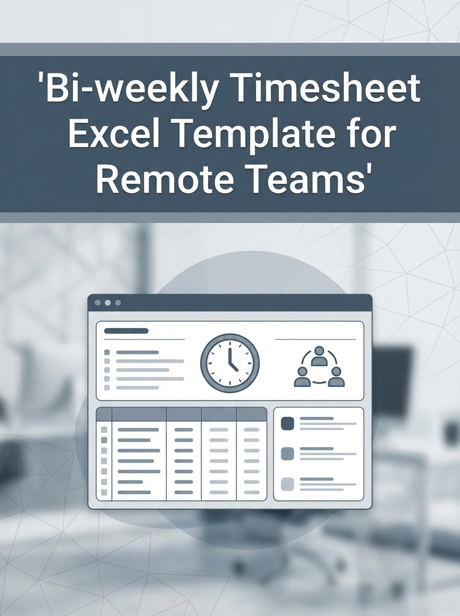 Bi-weekly Timesheet Excel Template for Remote Teams