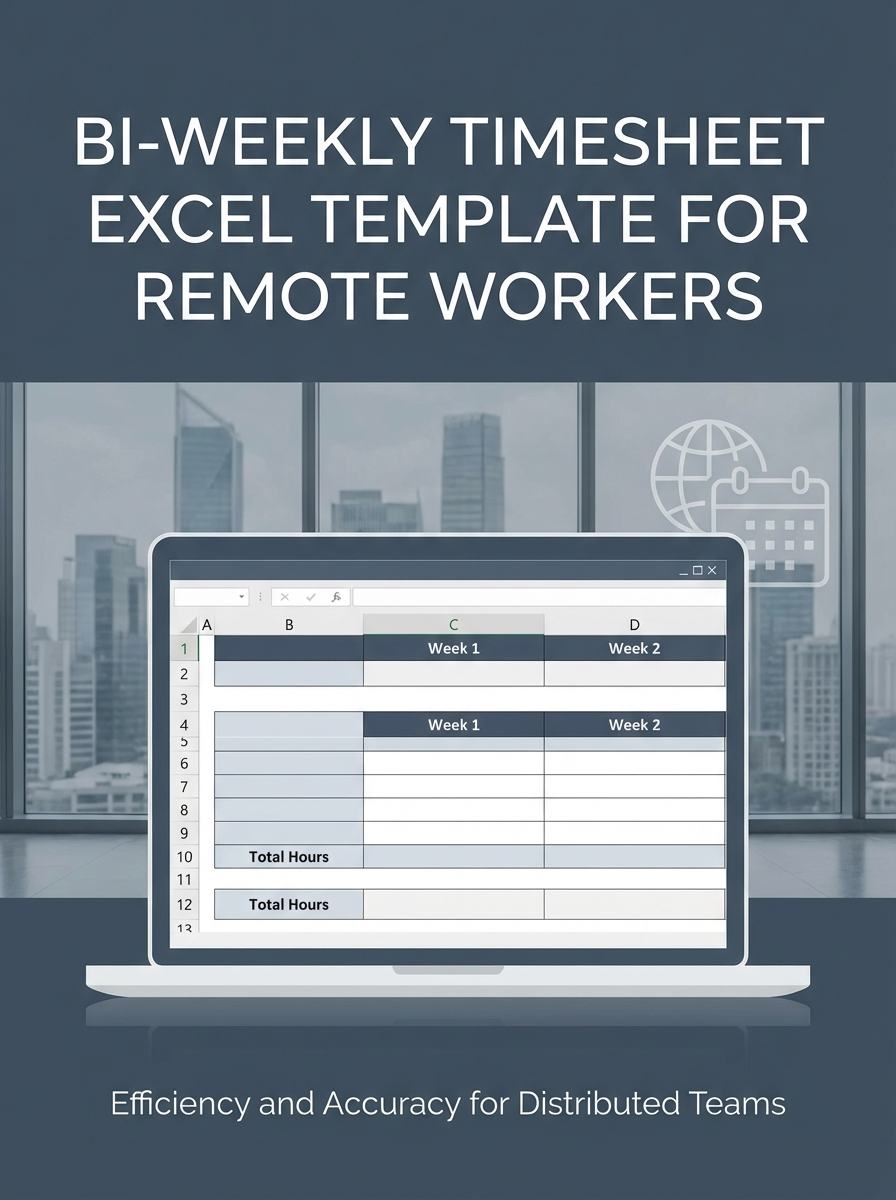Bi-weekly Timesheet Excel Template for Remote Workers
