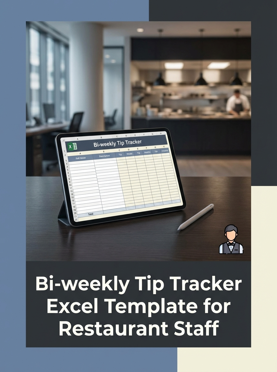 Bi-weekly Tip Tracker Excel Template for Restaurant Staff