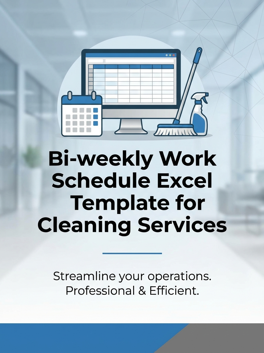 Bi-weekly Work Schedule Excel Template for Cleaning Services