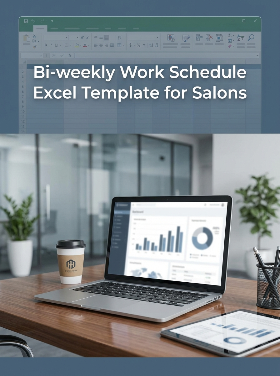Bi-weekly Work Schedule Excel Template for Salons