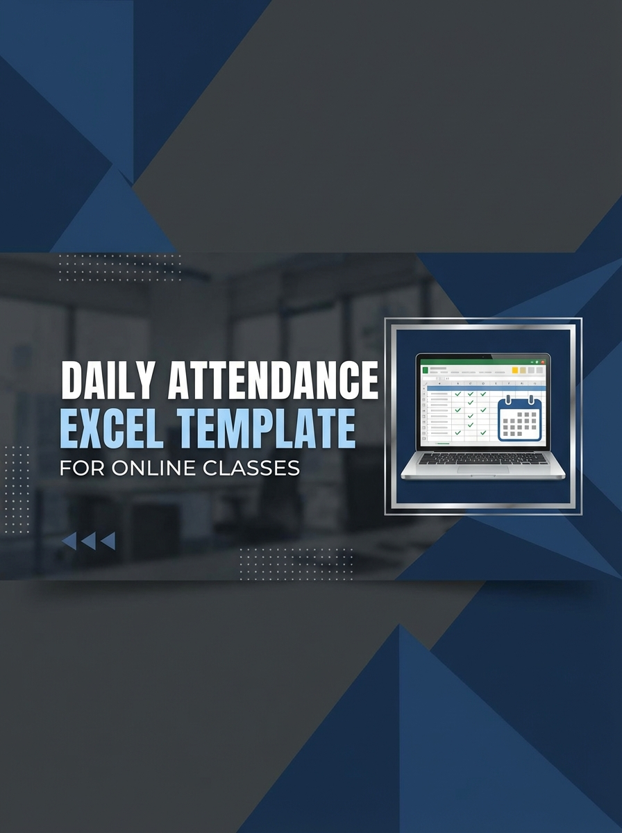 Daily Attendance Excel Template for Online Classes