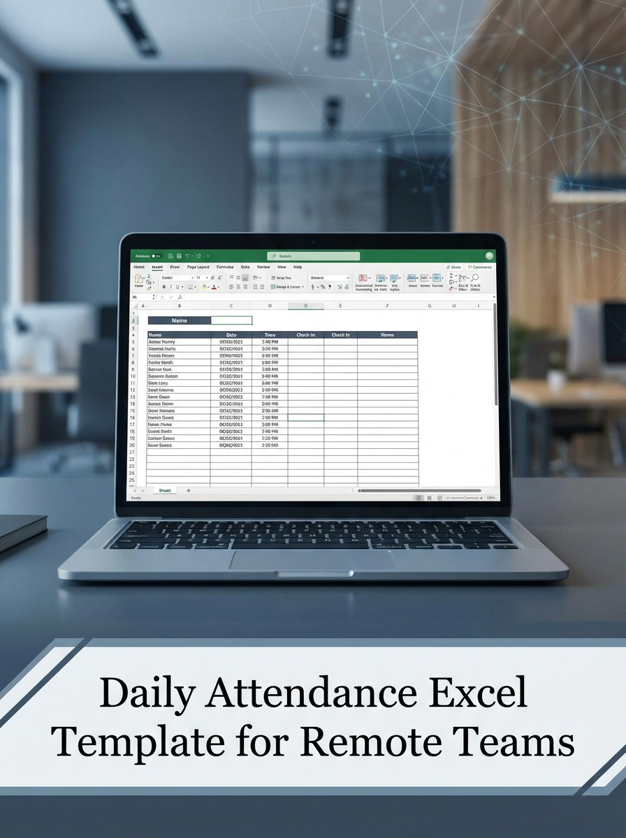 Daily Attendance Excel Template for Remote Teams