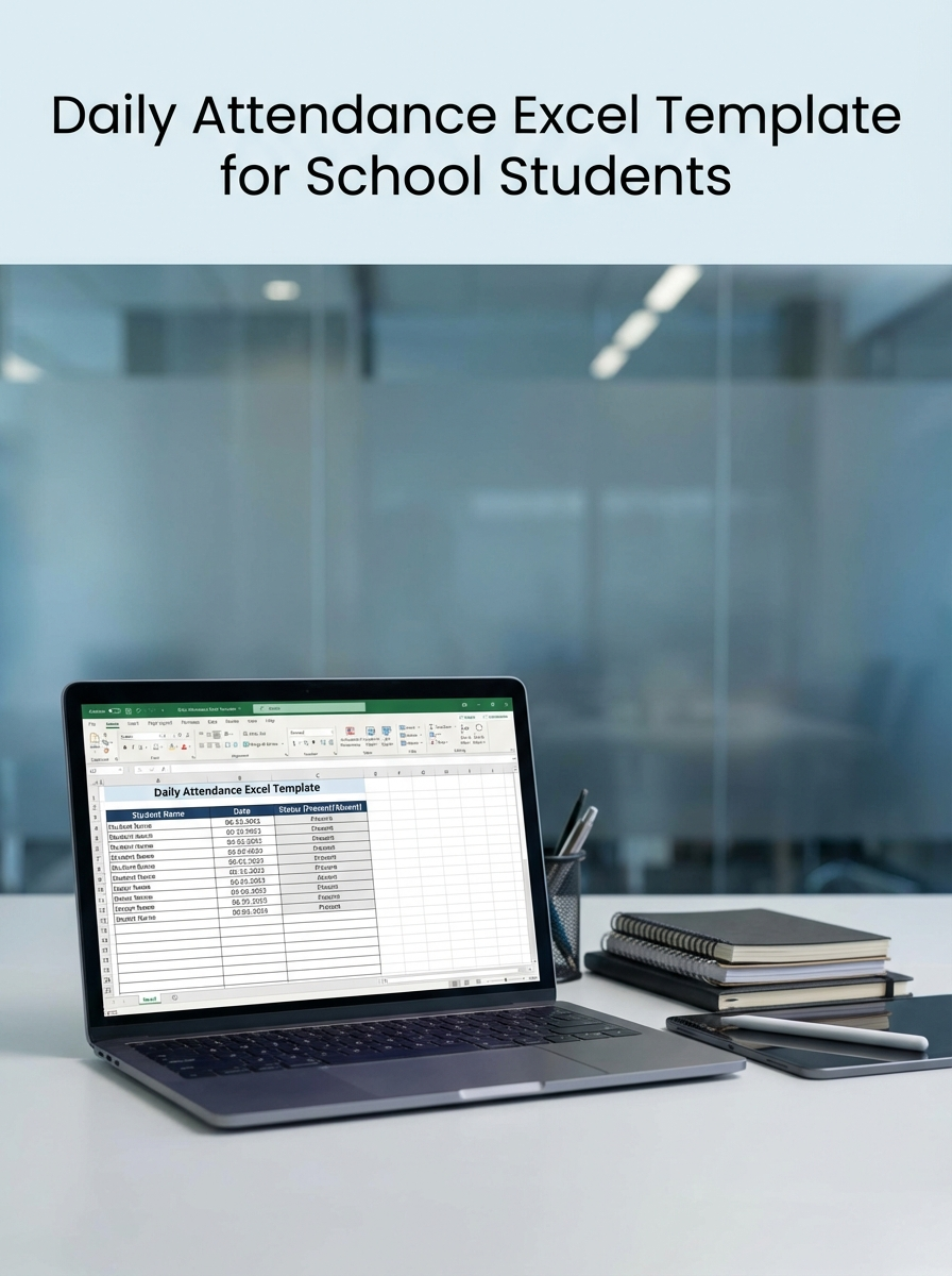 Daily Attendance Excel Template for School Students