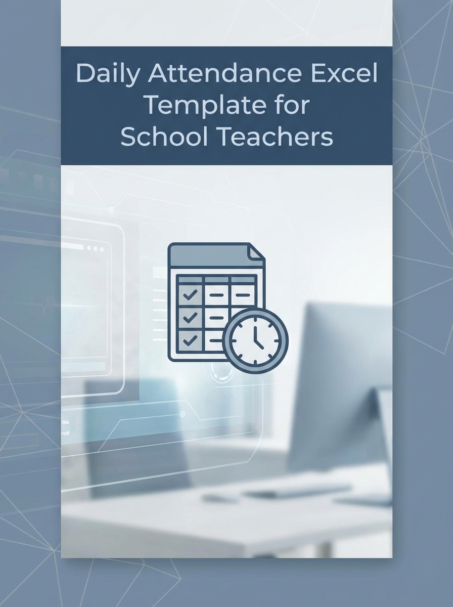Daily Attendance Excel Template for School Teachers