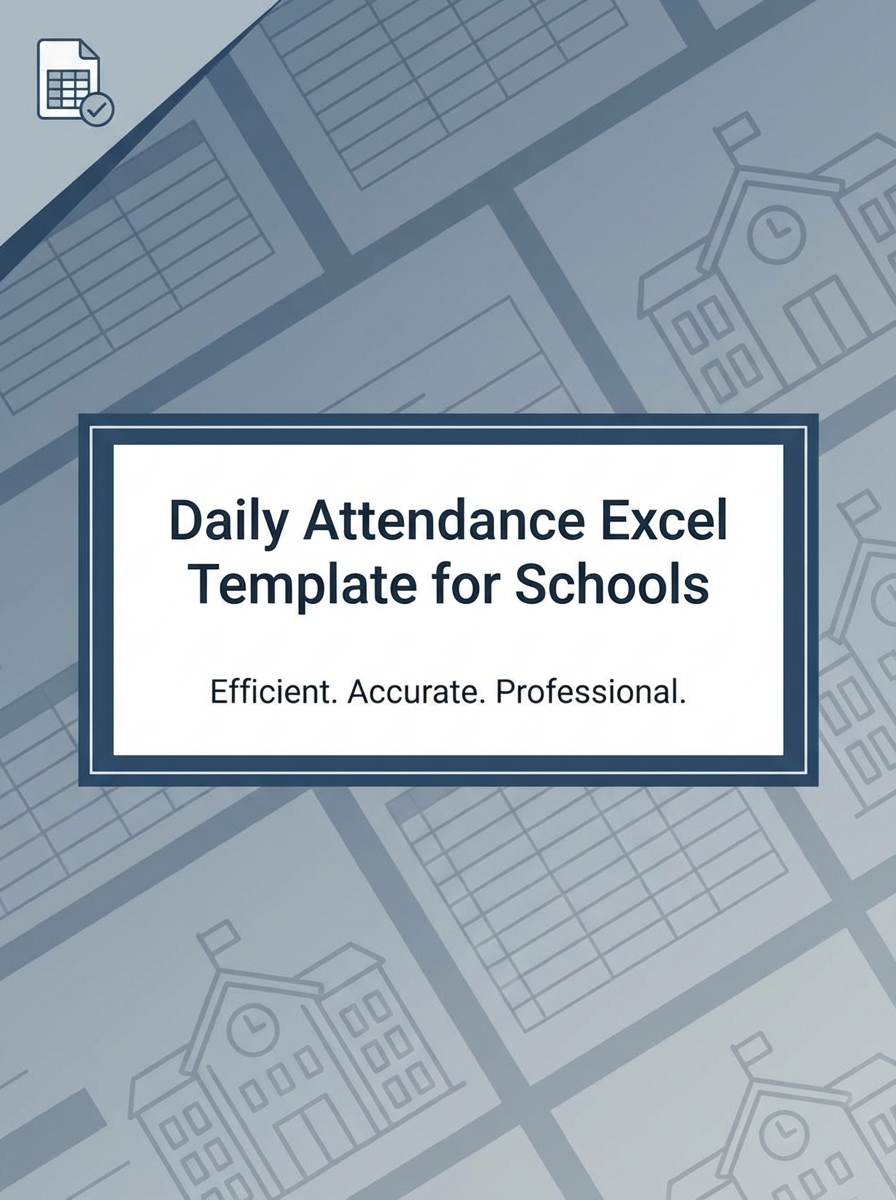 Daily Attendance Excel Template for Schools