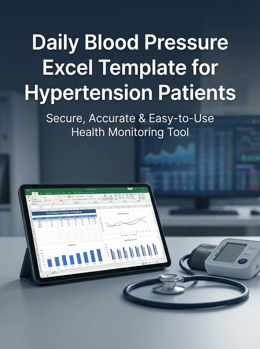 Daily Blood Pressure Excel Template for Hypertension Patients