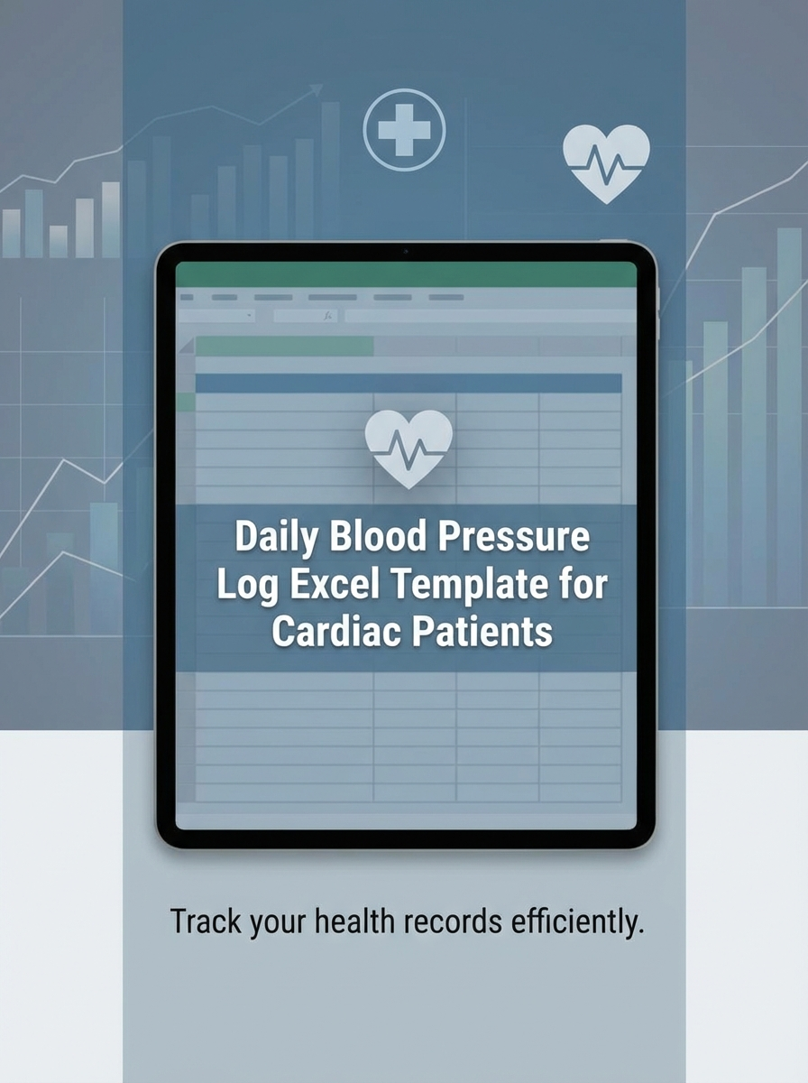 Daily Blood Pressure Log Excel Template for Cardiac Patients