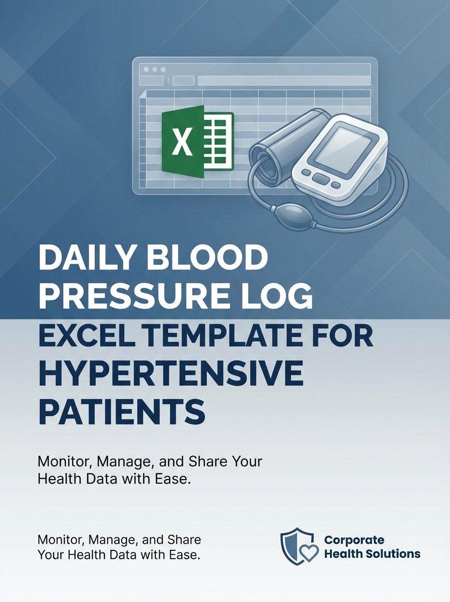 Daily Blood Pressure Log Excel Template for Hypertensive Patients