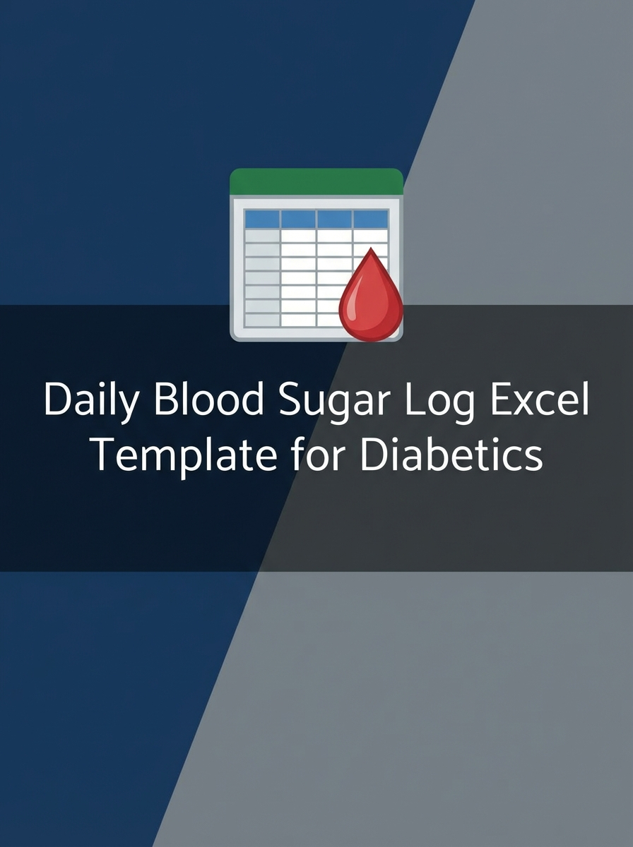 Daily Blood Sugar Log Excel Template for Diabetics