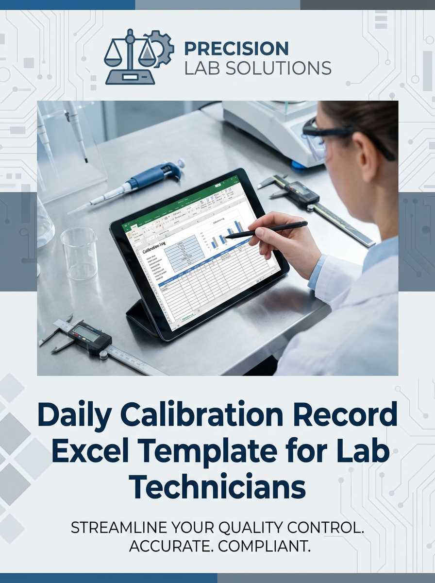 Daily Calibration Record Excel Template for Lab Technicians
