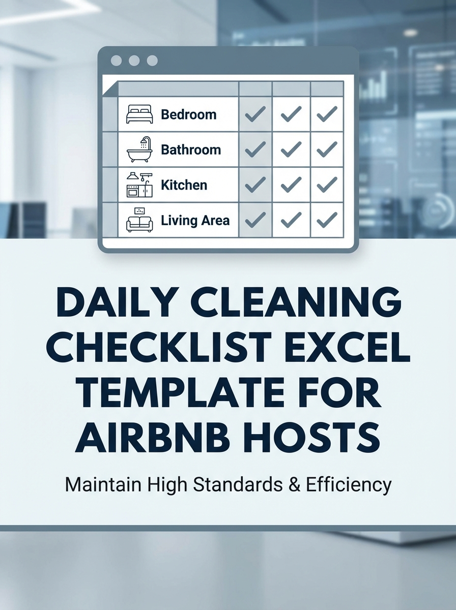 Daily Cleaning Checklist Excel Template for Airbnb Hosts