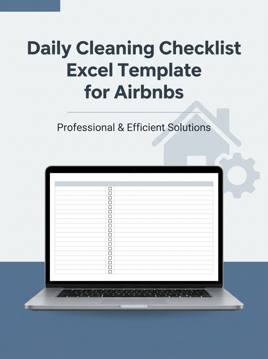 Daily Cleaning Checklist Excel Template for Airbnbs
