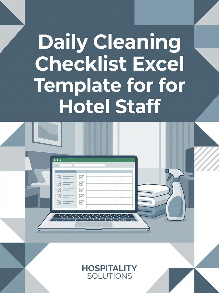 Daily Cleaning Checklist Excel Template for Hotel Staff