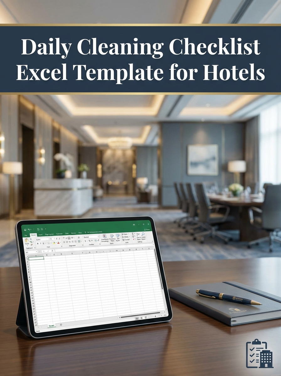 Daily Cleaning Checklist Excel Template for Hotels