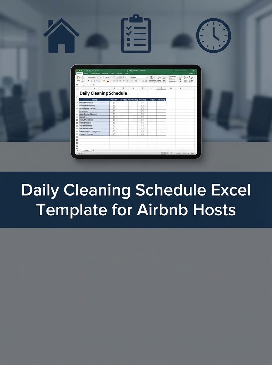 Daily Cleaning Schedule Excel Template for Airbnb Hosts