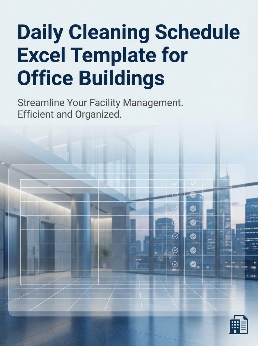 Daily Cleaning Schedule Excel Template for Office Buildings