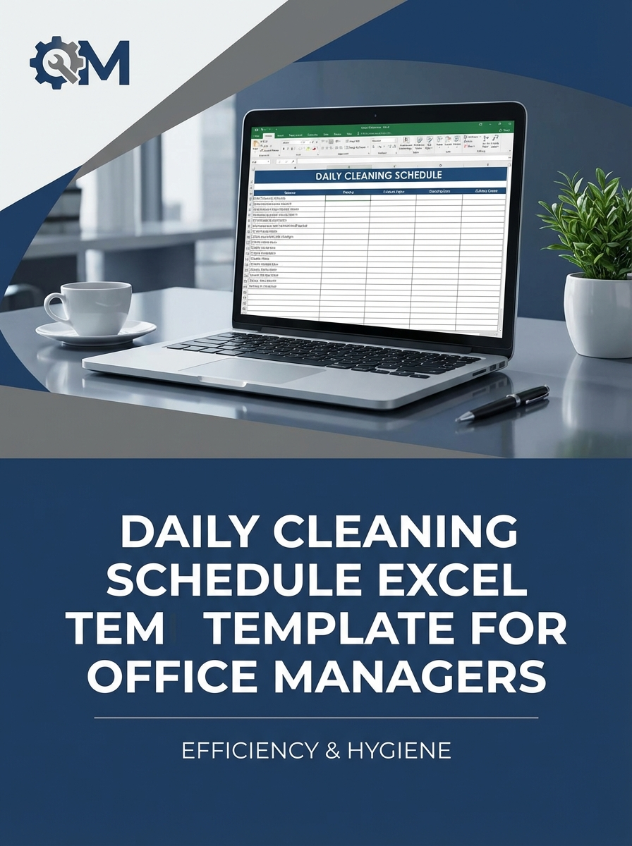 Daily Cleaning Schedule Excel Template for Office Managers