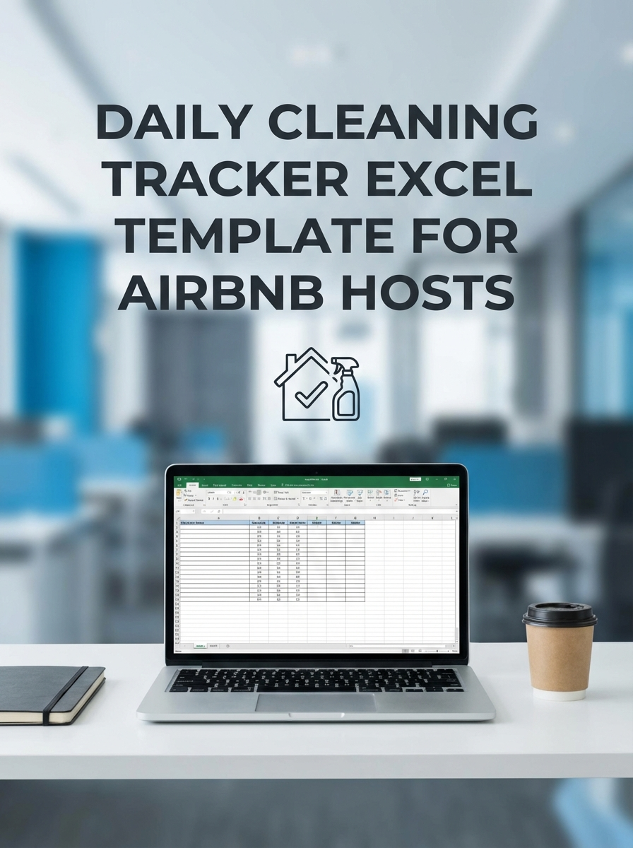 Daily Cleaning Tracker Excel Template for Airbnb Hosts