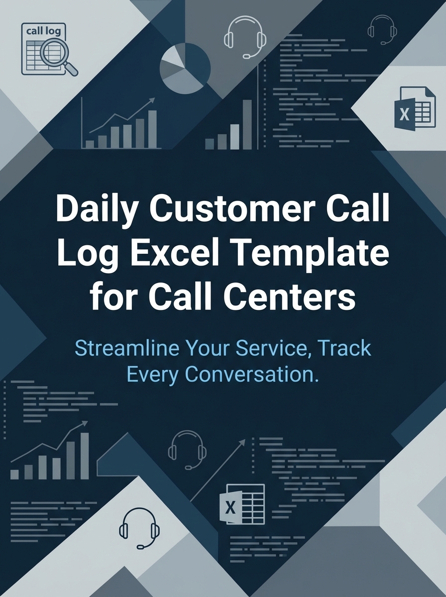 Daily Customer Call Log Excel Template for Call Centers