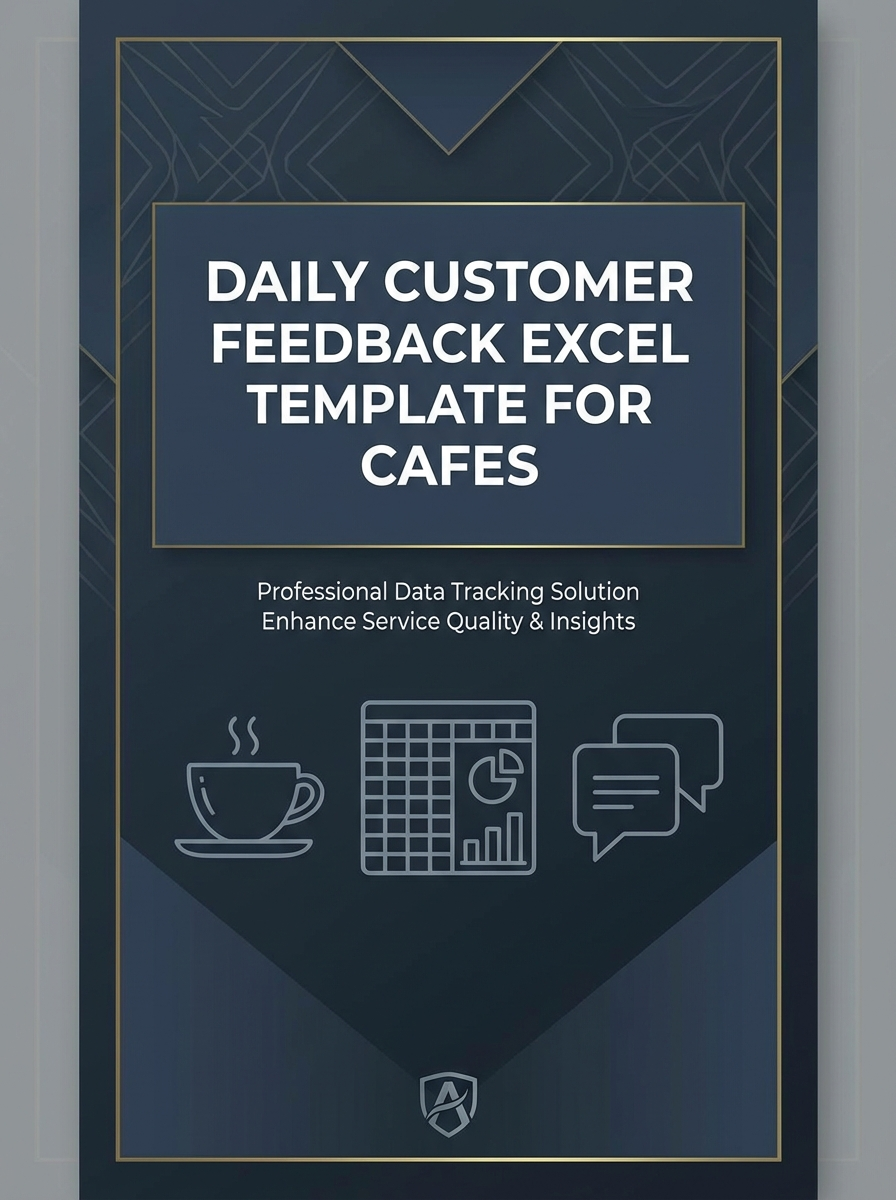 Daily Customer Feedback Excel Template for Cafes