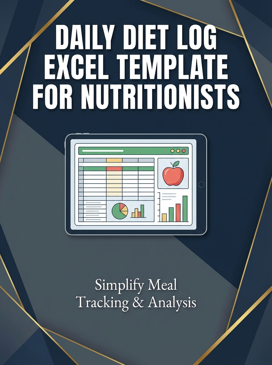 Daily Diet Log Excel Template for Nutritionists