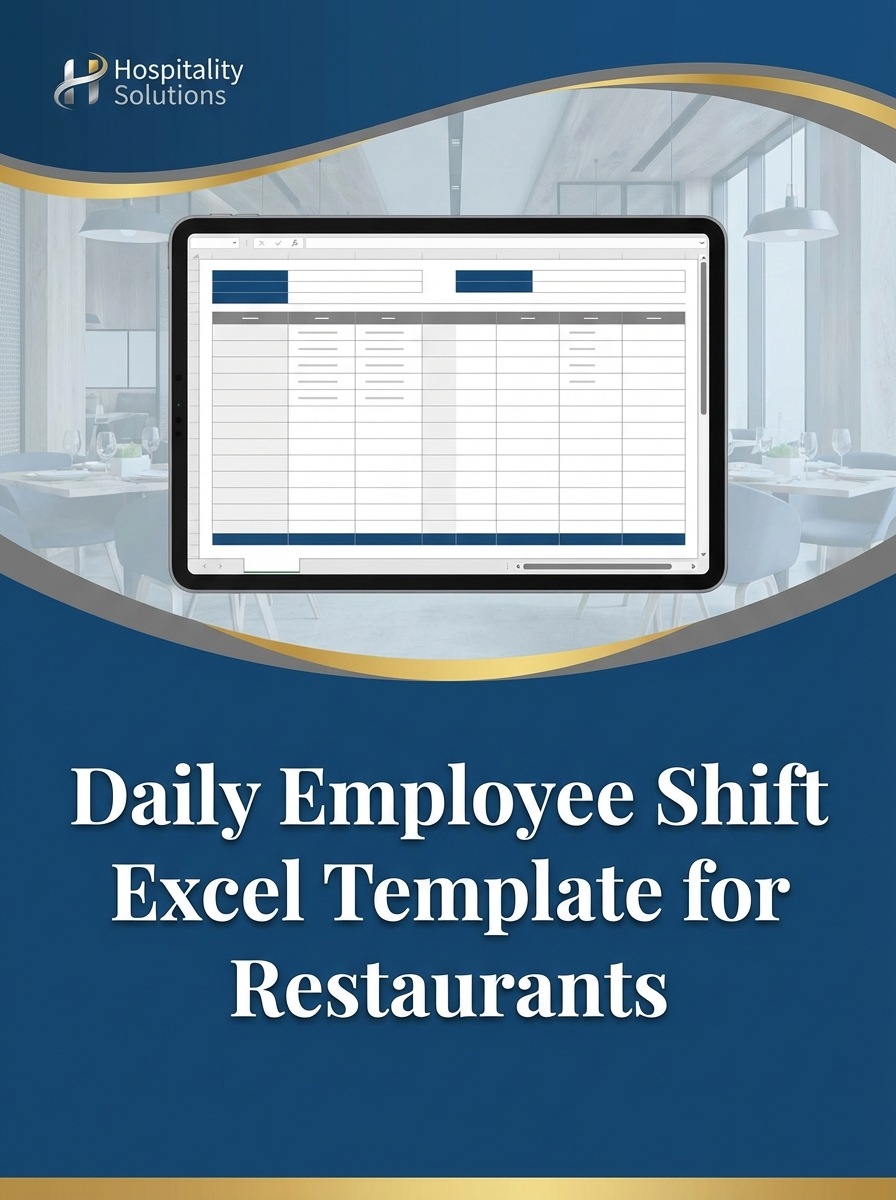 Daily Employee Shift Excel Template for Restaurants