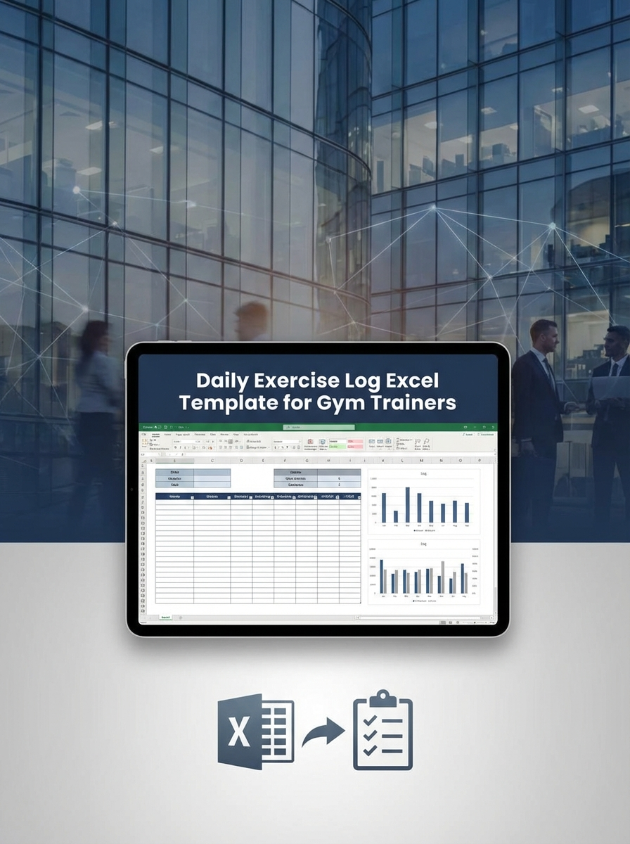 Daily Exercise Log Excel Template for Gym Trainers