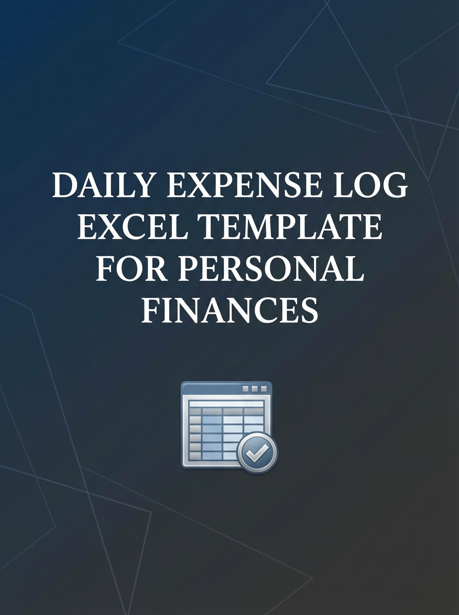 Daily Expense Log Excel Template for Personal Finances
