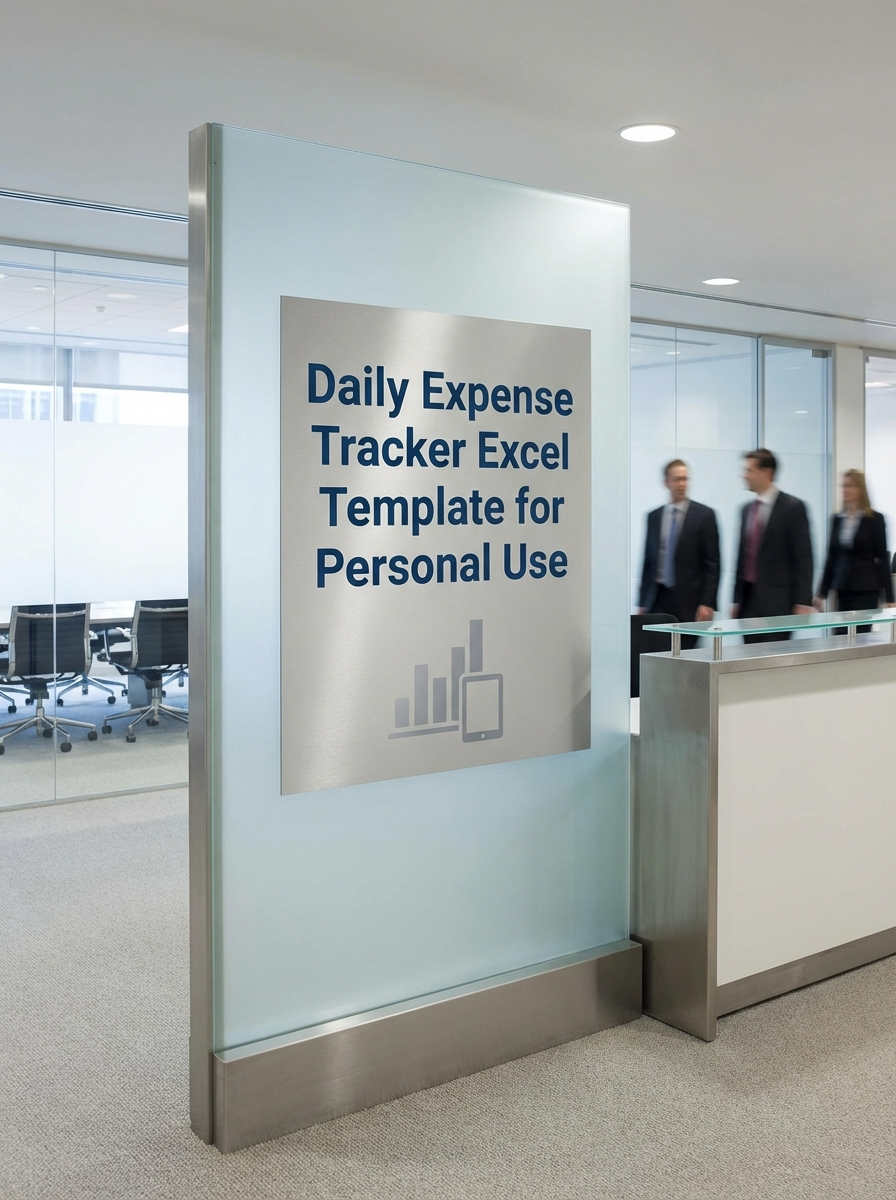 Daily Expense Tracker Excel Template for Personal Use