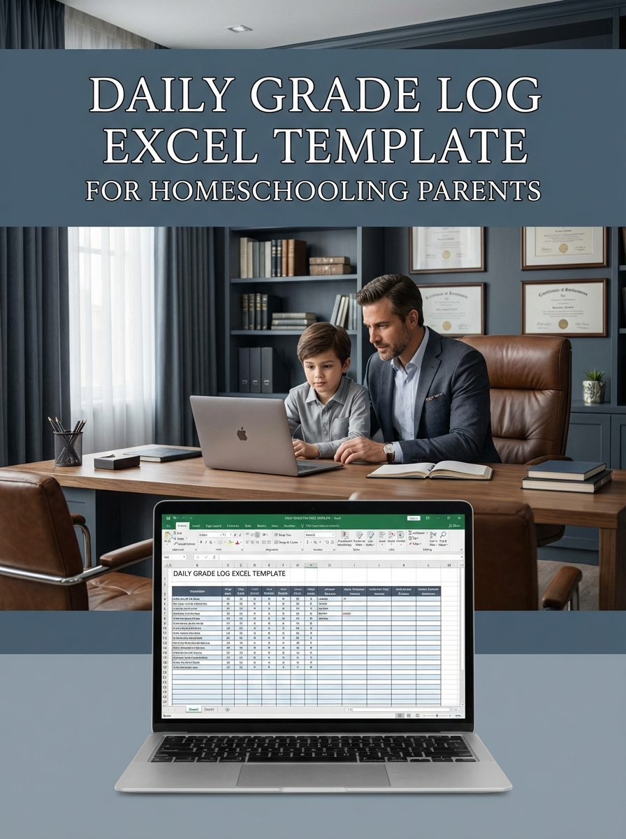 Daily Grade Log Excel Template for Homeschooling Parents