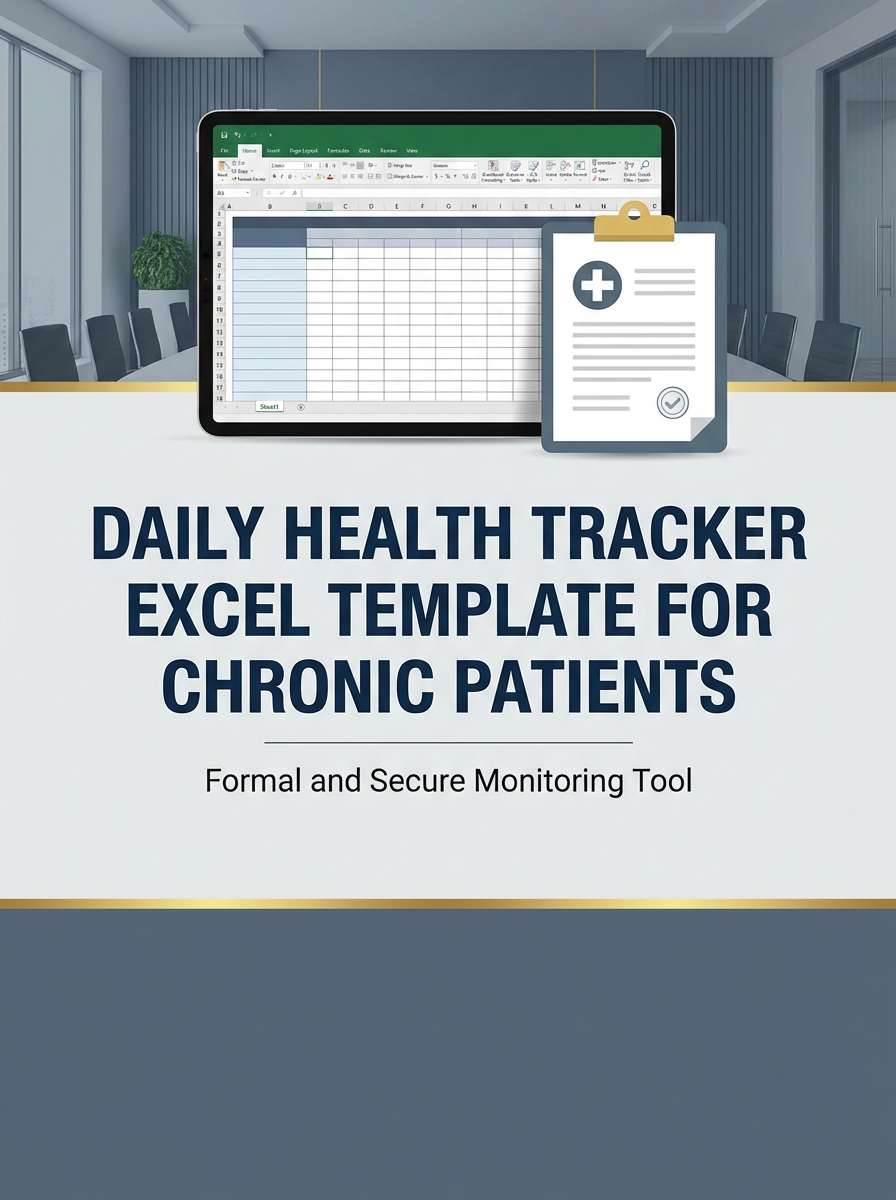 Daily Health Tracker Excel Template for Chronic Patients
