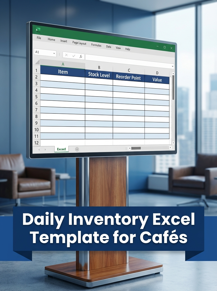 Daily Inventory Excel Template for Cafés
