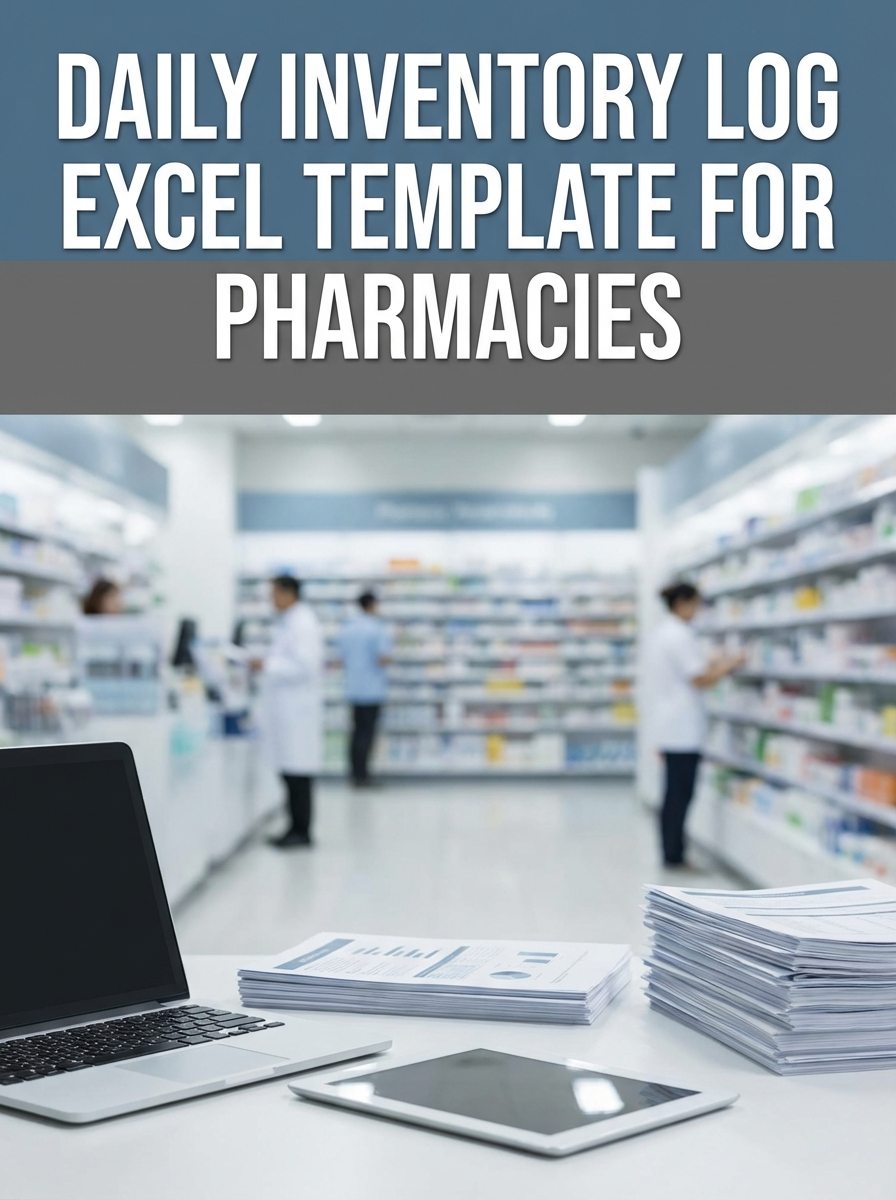 Daily Inventory Log Excel Template for Pharmacies