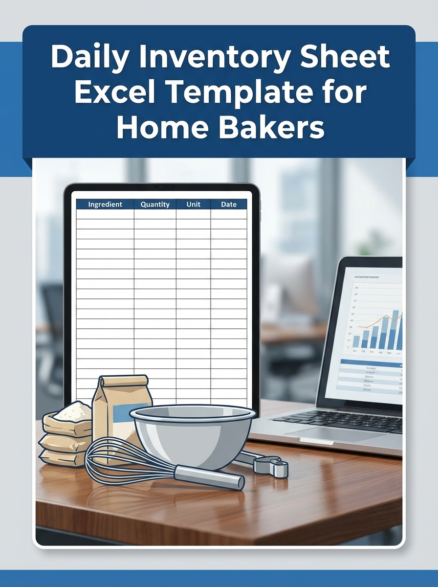 Daily Inventory Sheet Excel Template for Home Bakers