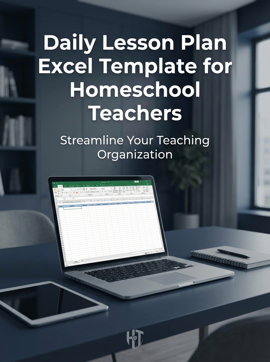 Daily Lesson Plan Excel Template for Homeschool Teachers