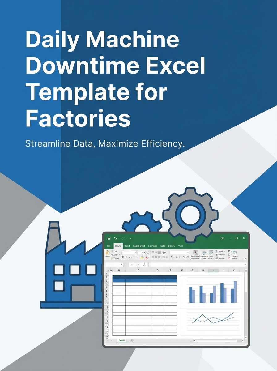 Daily Machine Downtime Excel Template for Factories
