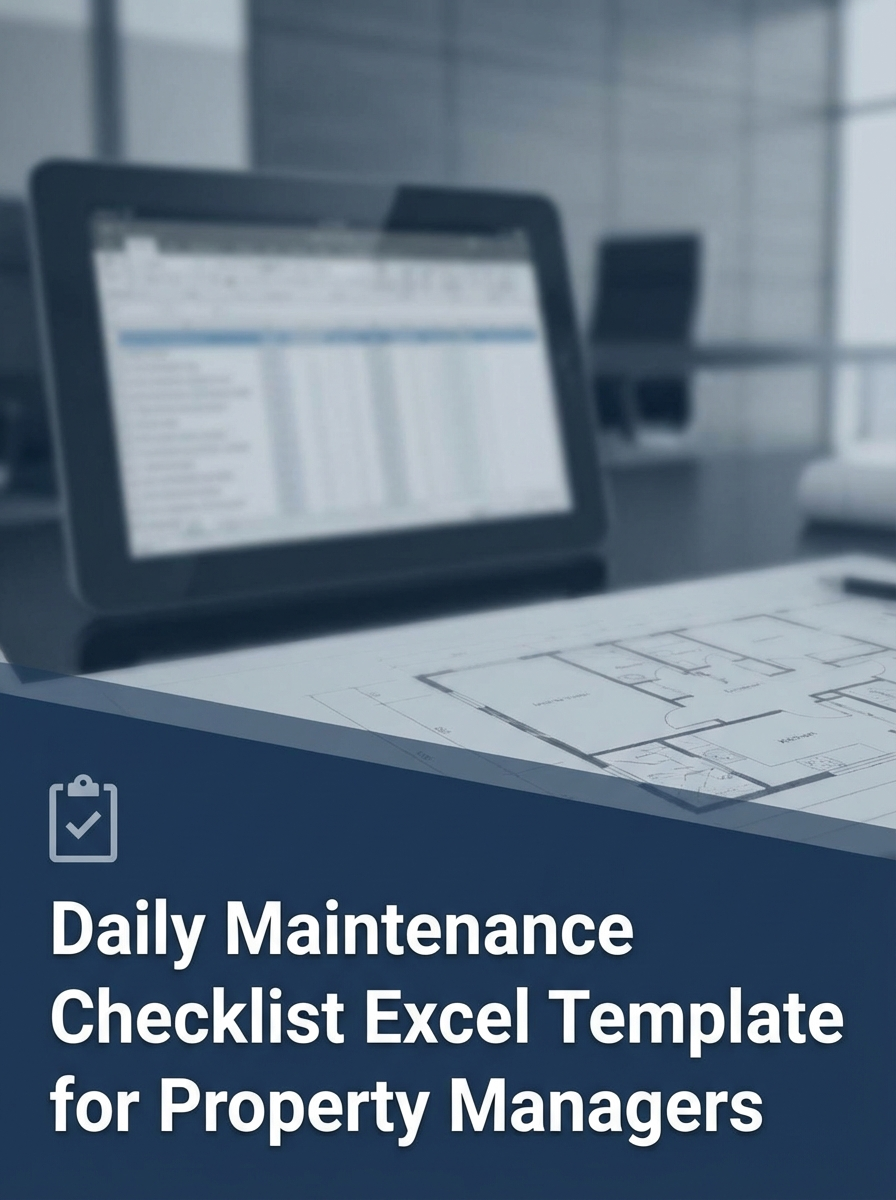 Daily Maintenance Checklist Excel Template for Property Managers