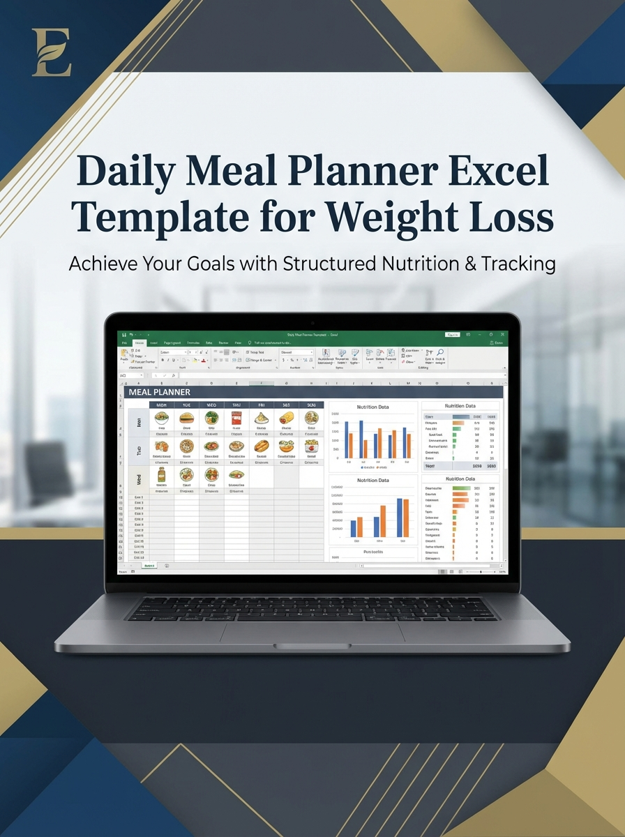 Daily Meal Planner Excel Template for Weight Loss