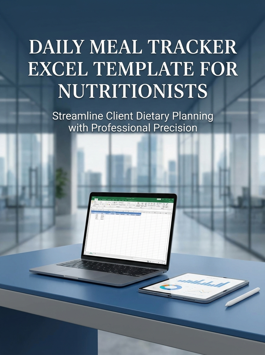 Daily Meal Tracker Excel Template for Nutritionists