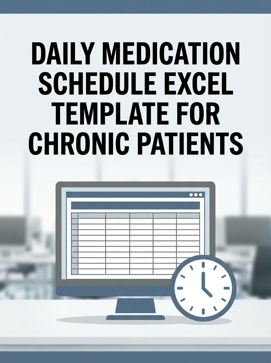 Daily Medication Schedule Excel Template for Chronic Patients