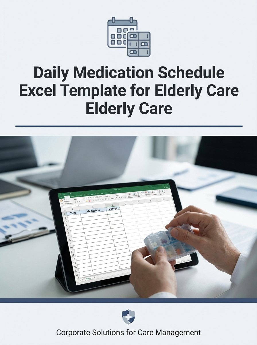 Daily Medication Schedule Excel Template for Elderly Care