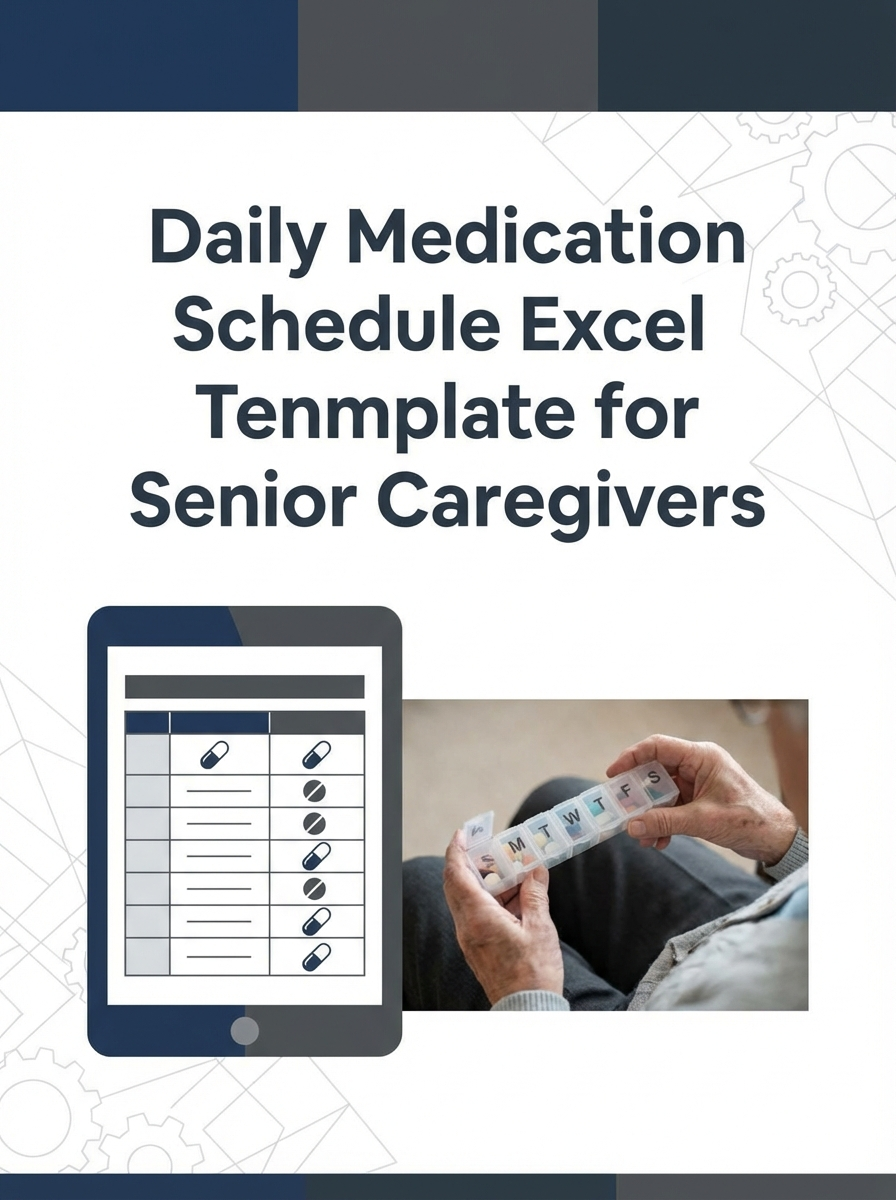 Daily Medication Schedule Excel Template for Senior Caregivers