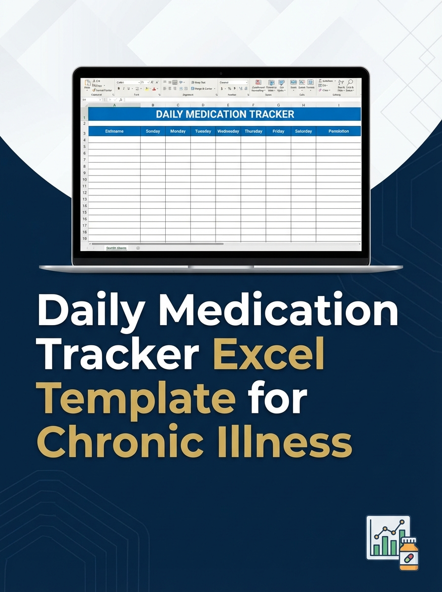 Daily Medication Tracker Excel Template for Chronic Illness
