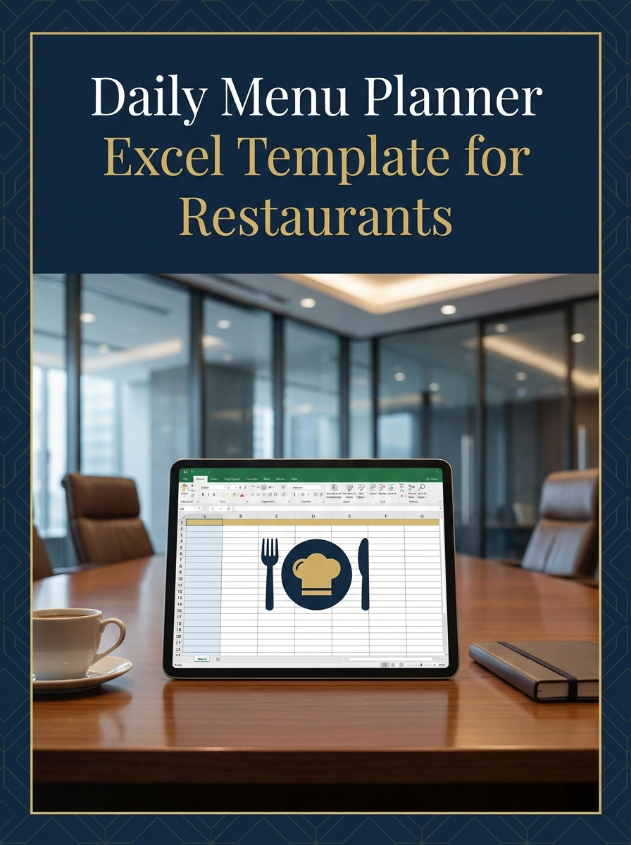 Daily Menu Planner Excel Template for Restaurants