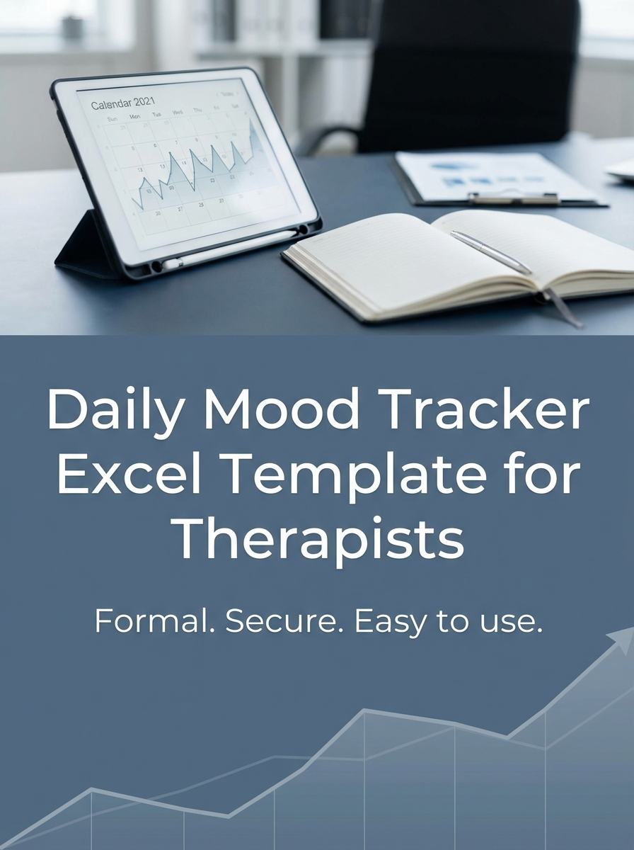 Daily Mood Tracker Excel Template for Therapists