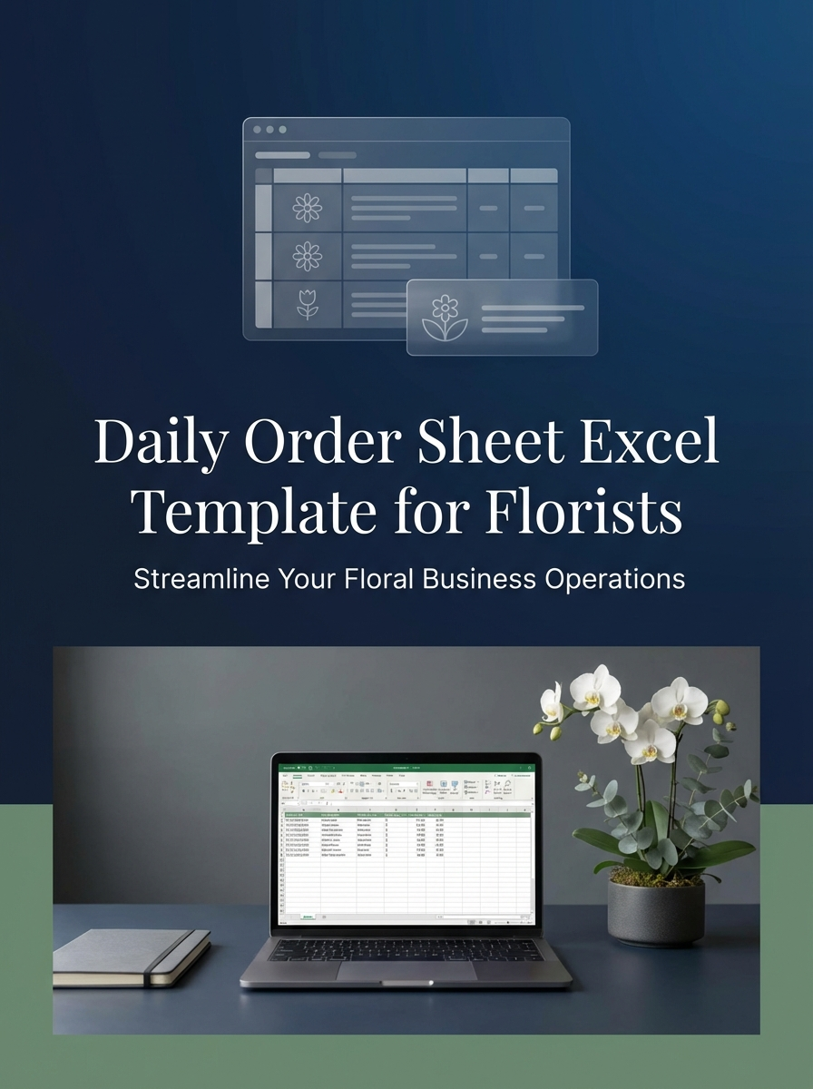 Daily Order Sheet Excel Template for Florists
