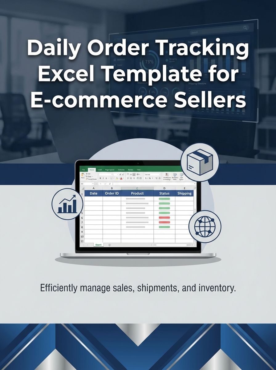 Daily Order Tracking Excel Template for E-commerce Sellers