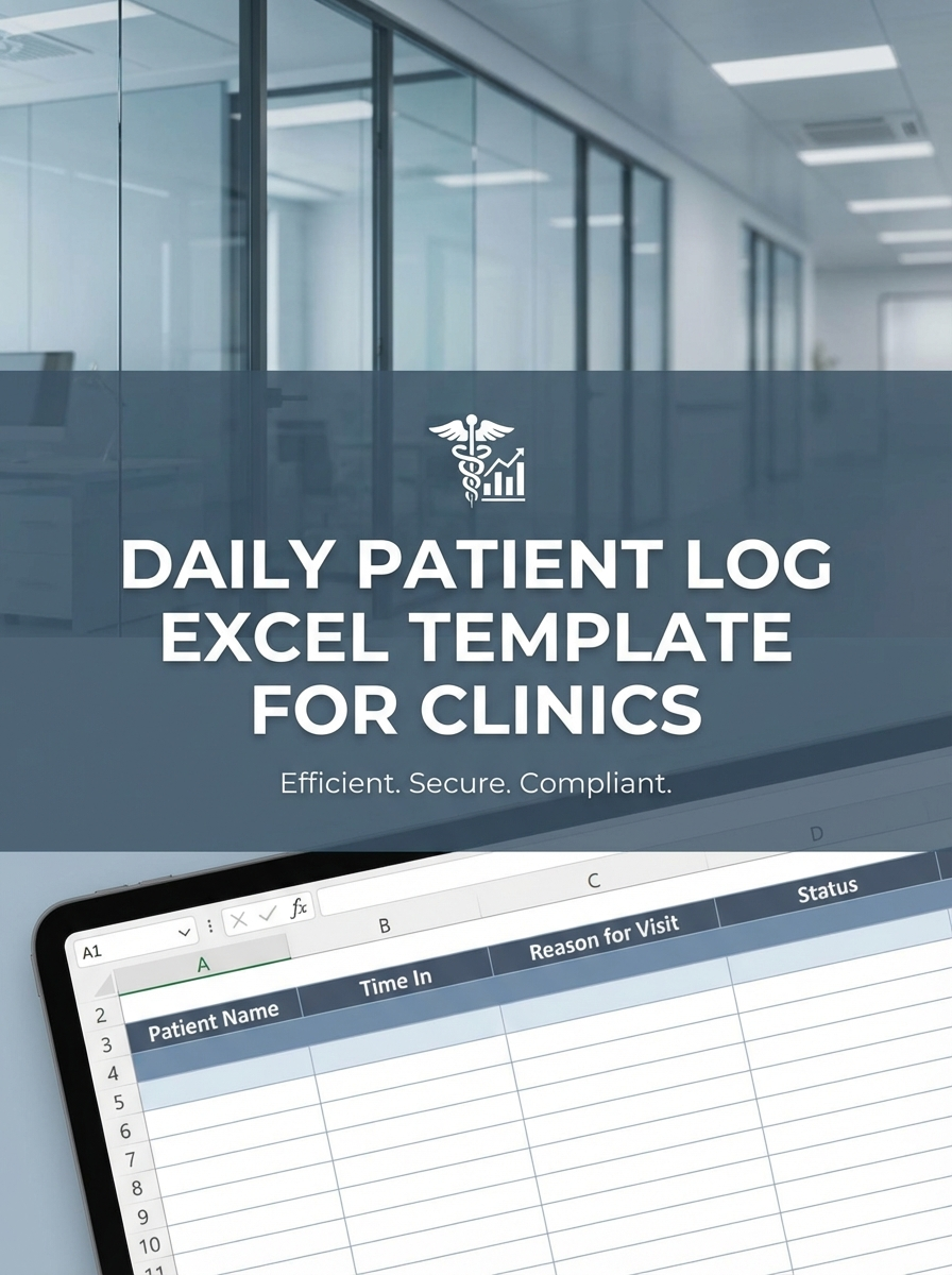 Daily Patient Log Excel Template for Clinics